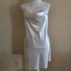 NWT H&M Ivory Satin Slip Dress Sz M